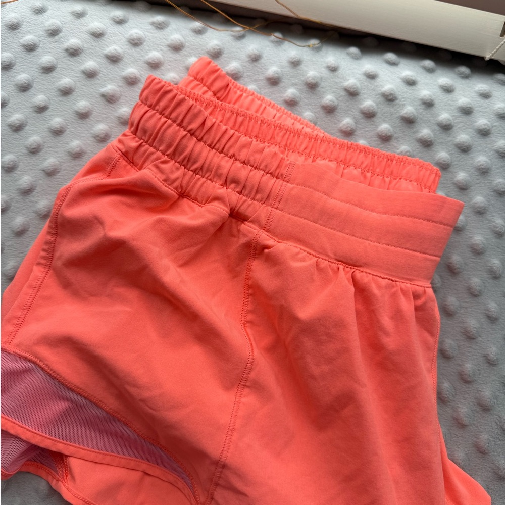 lululemon athletica Coral High-Waist Athletic Shorts